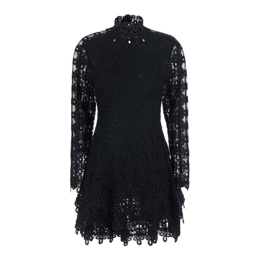 Simkhai Women Dress Mini Black With Lace Details In Tech Fabric